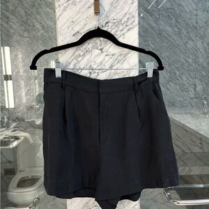 Zara Black Linen Shorts L